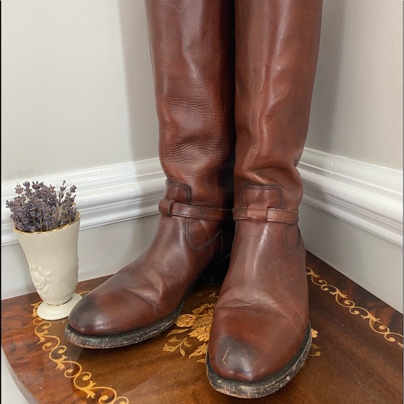 Frye Womens Melissa Brown Riding Boots Size 5.5B (76976) - Picture 4 of 10
